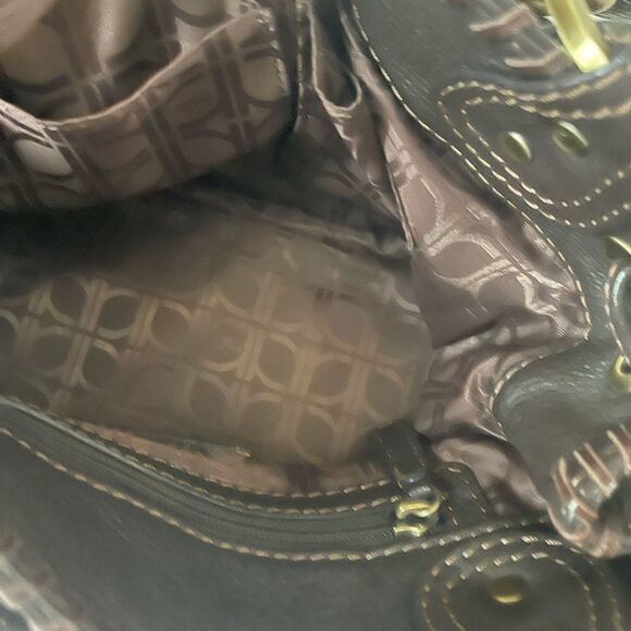 Rafè brown sweater satchel with brown leather trims antique tone hardwares - Picture 2 of 13